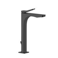 GESSI Rilievo Смеситель для раковины на 1 отв. с донным клапаном  h=297мм, излив 154мм , цвет: nero XL