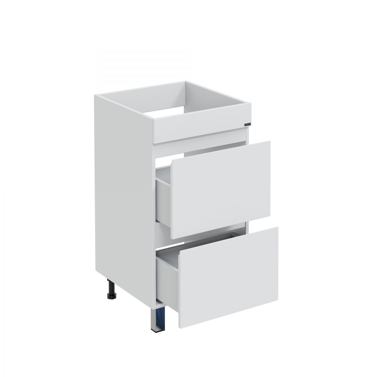 Тумба под раковину над стиральной машиной напольная "Марс "48" 2 ящ, (ум. Юпитер 1100*500 литой мрамор)