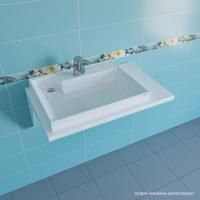 Раковина над стиральной машиной "Юпитер 800*500" левый, ш/гл без кронштейнов