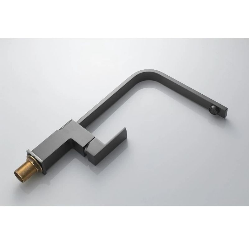 Смеситель для кухни Knotlor KN-21/GM, вороненая сталь, артикул KN-21/GM