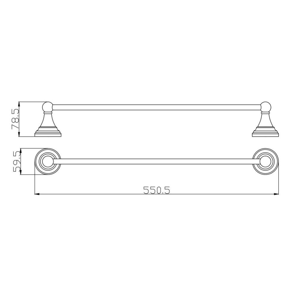 Полотенцедержатель Rav Slezak MORAVA MKA0701/55CMAT, черный