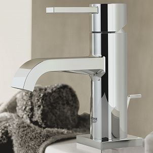 Смеситель для раковины GROHE Allure с донным клапаном, уменьшенный, хром (32757000) Смеситель для раковины GROHE Allure с донным клапаном, уменьшенный, хром (32757000)