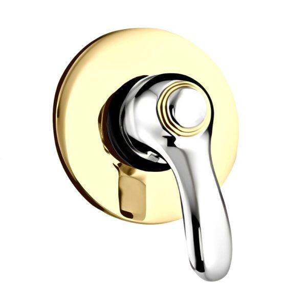 Смеситель для душа встраиваемый Webert Aurora AU880101017, хром/золото