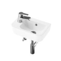 Комплект 5 в 1 Lavinia Boho One 21510466, подвесная фарфоровая раковина 37 см, смеситель, латунный сифон, донный клапан quick-clac, угловые вентили 2 шт.