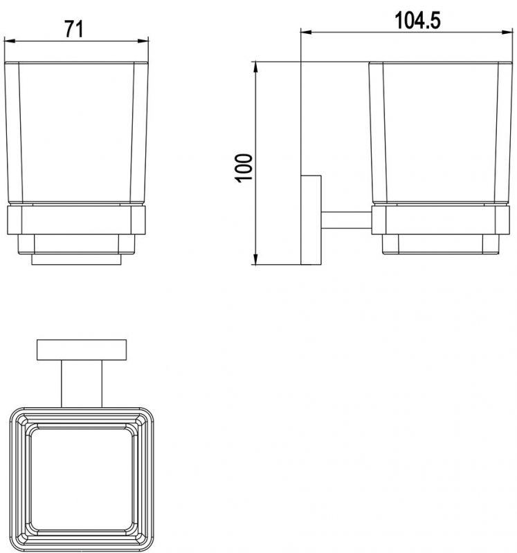 Стакан для зубных щеток Timo Selene 17033/17 Золото матовое, артикул 17033/17