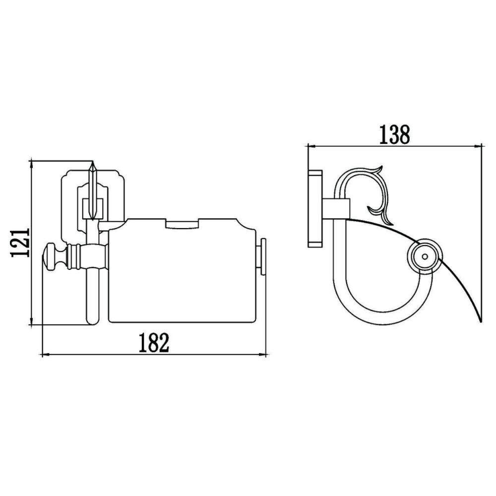 Держатель для туалетной бумаги Savol S-006451, бронза, артикул S-006451
