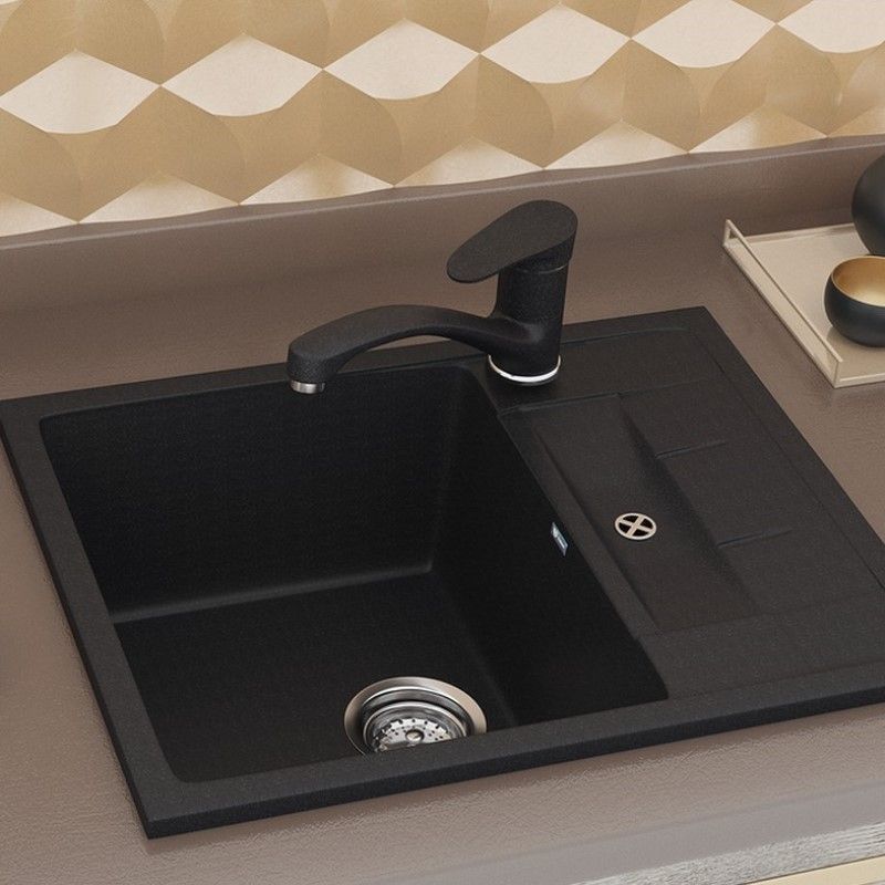 Смеситель для кухни Ulgran U-003-344, ультра-черный, артикул U-003-344