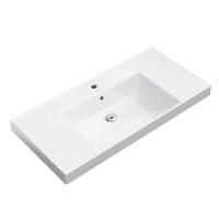 Раковина CUBO подвесная\мебельная 100, белая глянцевая