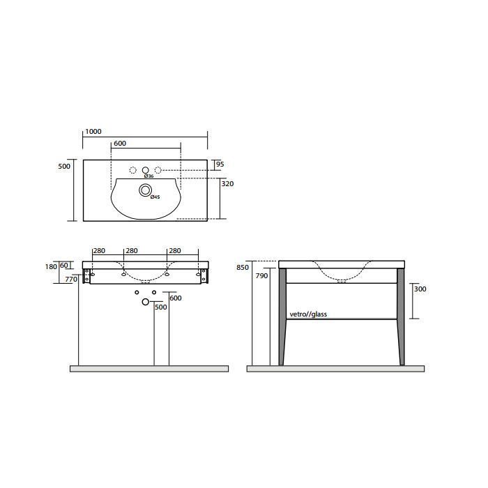 KERASAN Bentley Ножки из дерева для раковины - 2 штуки, цвет темный ясень, артикул 916947