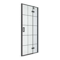 Дверь в нишу NEW TRENDY NEW RENOMA BLACK R 100x195 D-0369A (черный)