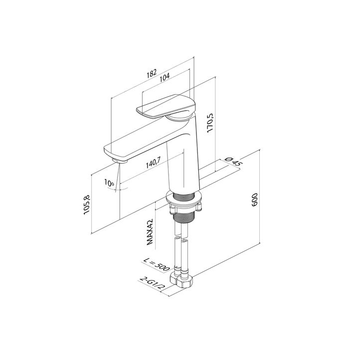 Смеситель для умывальника IDDIS Ever глянцевый хром (EVESB00i01), артикул EVESB00i01