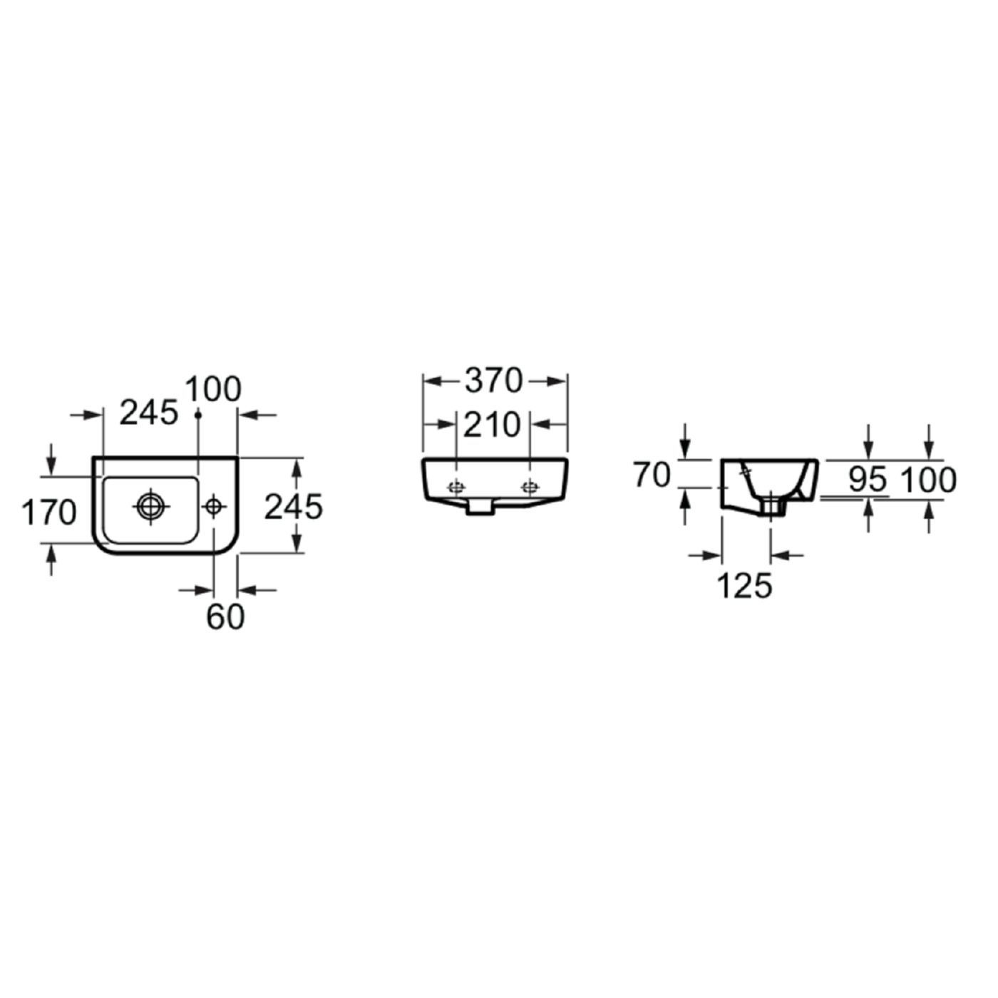 Раковина для туалета Lavinia Boho One 33310001R, с комплектом креплений, отверстие под смеситель для умывальника справа