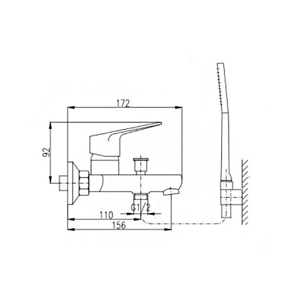 Смеситель для ванны Rav Slezak Victoria VI254.5/1