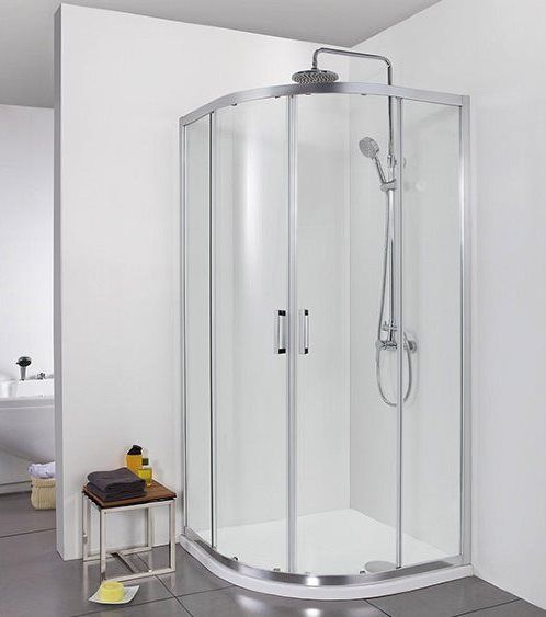 Душевой уголок Bravat Line 90x90 BS090.1201A профиль Хром стекло прозрачное