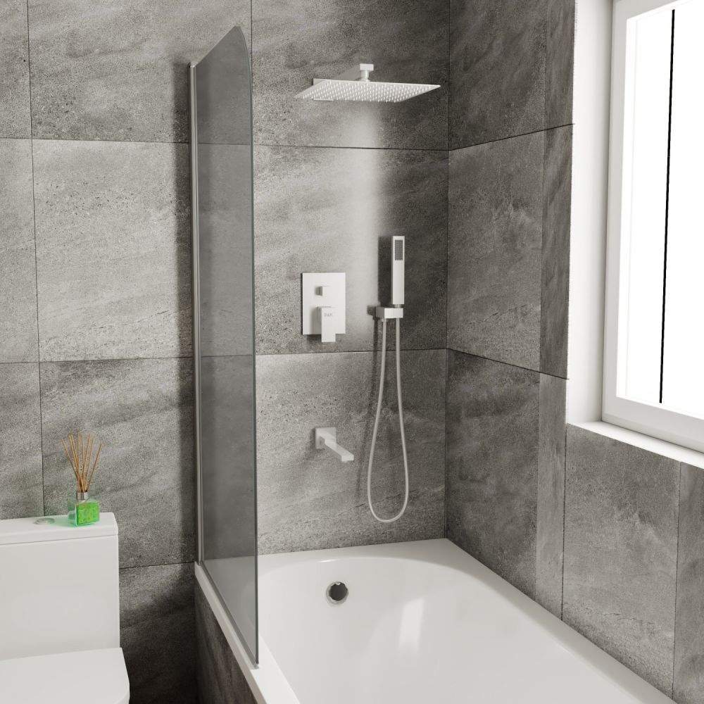 Душевая система для ванны и душа DK встраиваемая с изливом матовый белый Bayern.Liszt (DA1515608A04), артикул DA1515608A04