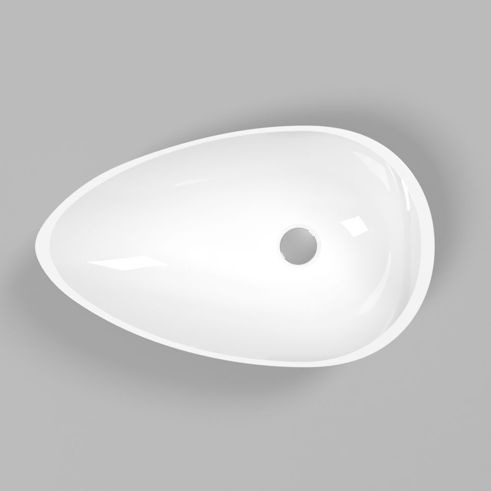 Умывальник WHITECROSS Sapphire 56x33 (белый глянец) иск. камень