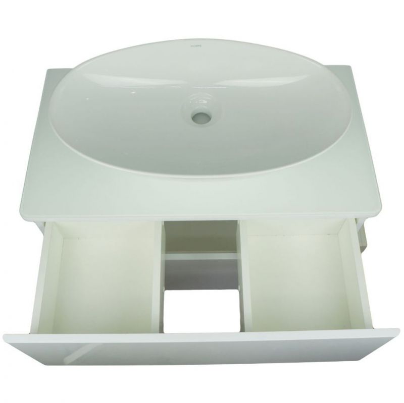 Тумба с раковиной Orange Otto 75 Ot-75TuGLASS+Ra Белая Тумба с раковиной Orange Otto 75 Ot-75TuGLASS+Ra Белая