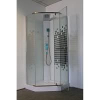 Душевая кабина Cerutti SPA Chika 90х90 профиль Хром стекло с мозаичным рисунком Душевая кабина Cerutti SPA Chika 90х90 профиль Хром стекло с мозаичным рисунком