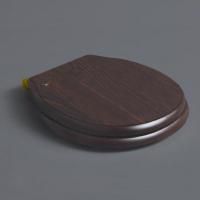 SIMAS Londra Сиденье для подвесного унитаза, дерево, цвет орех, петли - золото