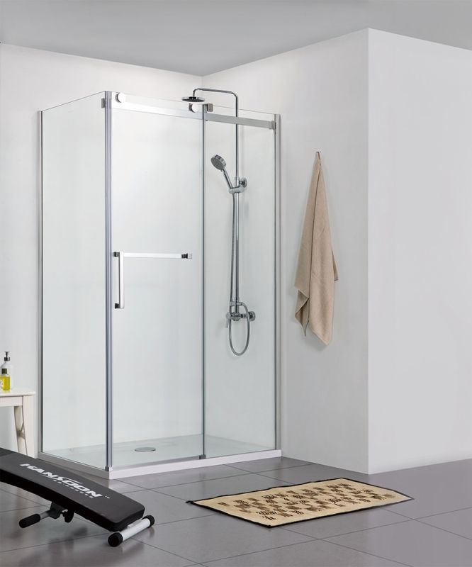 Душевой уголок Bravat Wave 120x80 BS120.3102S профиль Хром стекло прозрачное