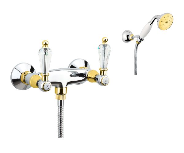 Смеситель для душа Fiore GIOIELLI (SWAROVSKI®) 08CO0602, хром/золото