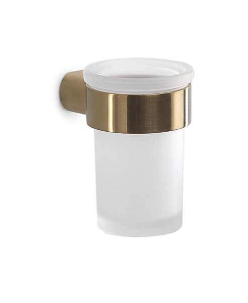 Gedy Pirenei, настенный стеклянный стакан, цвет матовое золото (PVD)