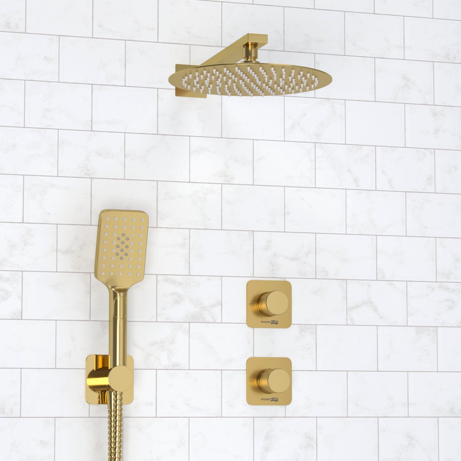 A8251.306.180.259.285.194.201 Встраиваемый комплект для душа с верхней душевой насадкой и лейкой