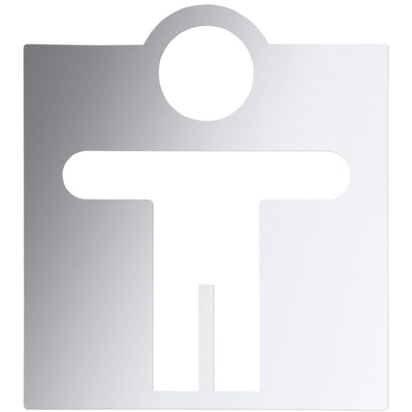 HOTEL значок мужской туалет, блеск