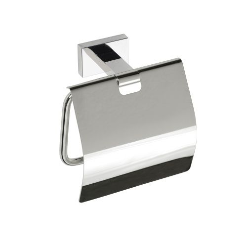 Держатель PLAZA для туалетной бумаги с крышкой  125x125x65мм, хром