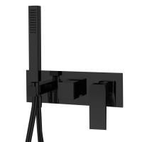 Fima Carlo Frattini Fit Смеситель для душа, встраиваемый, на 2 источника, с ручным душем, цвет: чёрный матовый Fima Carlo Frattini Fit Смеситель для душа, встраиваемый, на 2 источника, с ручным душем, цвет: чёрный матовый