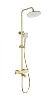 Душевая система с термостатом WONZON & WOGHAND STAY 4, Брашированное золото (WW-A3007-T1-BG)