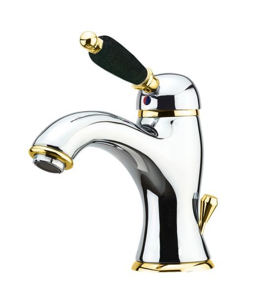 Смеситель для раковины Fiore IMPERIAL BLACK 89CO5221, хром/золото