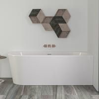 KNIEF WALL XS CORNER LEFT Ванна угловая 1650х750х580 мм., в правый угол, с интегрированной панелью, без слива-перелива, цвет белый