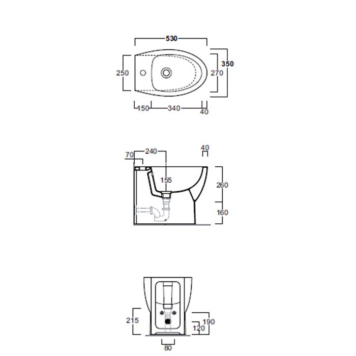 SIMAS Комплект горизонтальных крепежей для унитаза/биде с колпачками цвета хром и белый