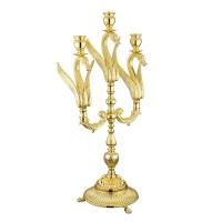 LUXOR Подсвечник тройной H49xL27 см, золото