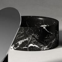 Agape Constellation Контейнер с крышкой 25х10см, настольный, мрамор Marquina, цвет: черный Agape Constellation Контейнер с крышкой 25х10см, настольный, мрамор Marquina, цвет: черный