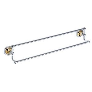 Полотенцедержатель Retro двойной  665x125x115мм, золото/хром