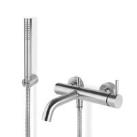 Newform X-STEEL 316 Смеситель для ванны с ручным душем, кронштейном, шланг: 150 см, цвет: INOX Newform X-STEEL 316 Смеситель для ванны с ручным душем, кронштейном, шланг: 150 см, цвет: INOX