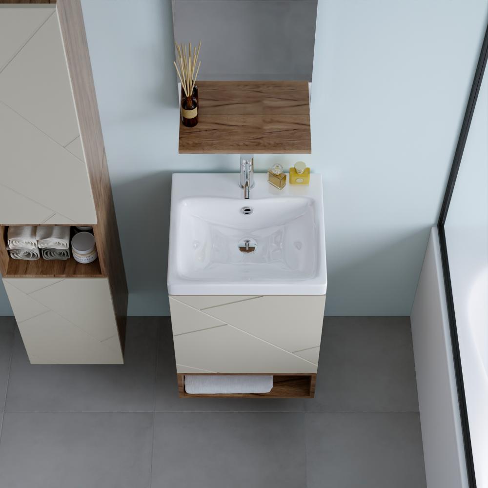 Ниша для тумбы Бриклаер КРИСТАЛЛ 50 см, дуб крафт табачный