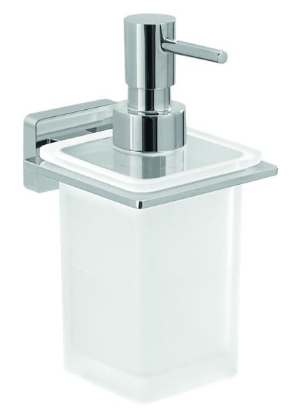 Gedy Atena, настенный стеклянный дозатор c металлической помпой, цвет хром