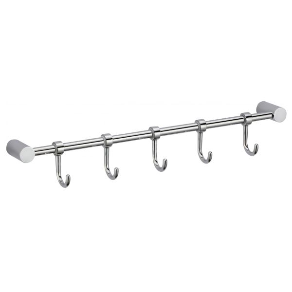 Планка с крючками Savol S-006205, хром