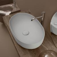 Kerasan Nolita Раковина накладная 60х40 см, без отв под смеситель, цвет Grigio matt