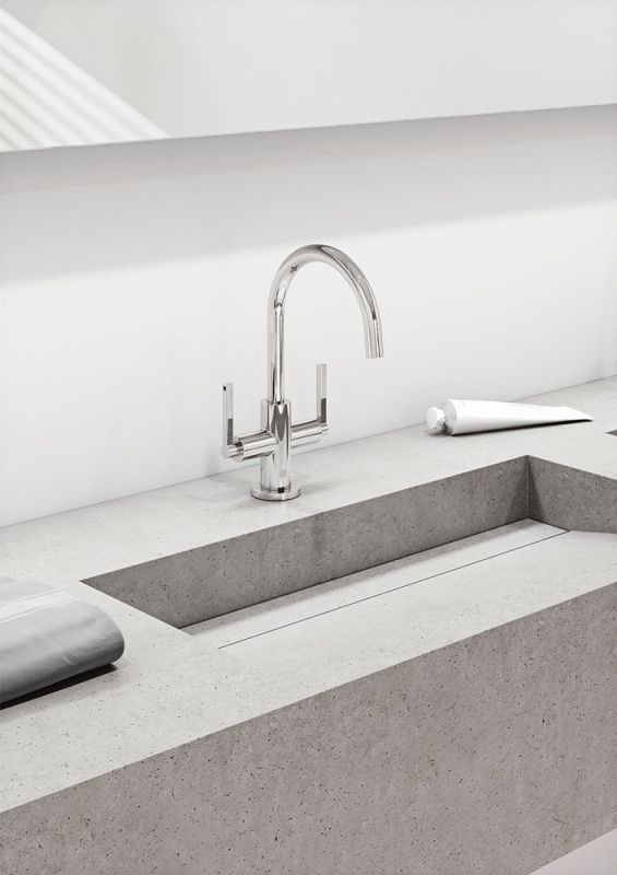 Смеситель для раковины  KLUDI NOVA FONTE Puristic 201180515 (хром, L-17 H-30), шт Смеситель для раковины  KLUDI NOVA FONTE Puristic 201180515 (хром, L-17 H-30), шт