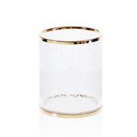 Decor Walther Crack AB Корзина для мусора 18.5x23см, французское стекло Craquele, цвет: золото