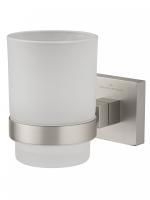 Стакан для зубных щеток с держателем WONZON & WOGHAND POLO, Брашированный никель (WW-8921-BN)