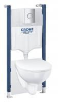 Система инсталляции GROHE Solido 5-в-1 для подвесного унитаза, альпин-белый (39900000) Система инсталляции GROHE Solido 5-в-1 для подвесного унитаза, альпин-белый (39900000)
