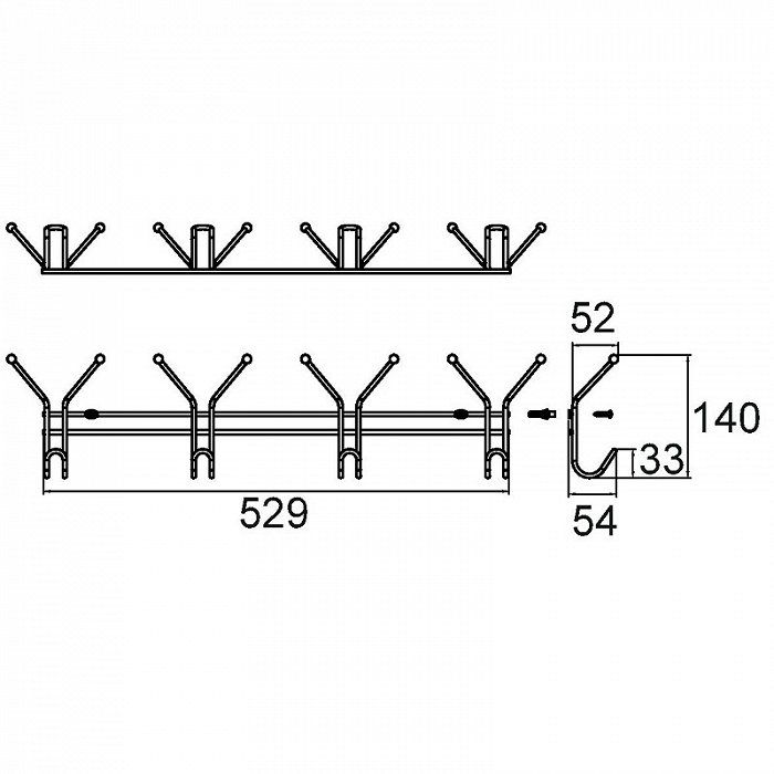 Настенные крючки Milardo , проволока стальная (003W000M41), артикул 003W000M41
