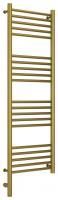 Полотенцесушитель электрический "БОГЕМА 3.0" прямая 1200х400 / МЭМ левый (Состаренная латунь)