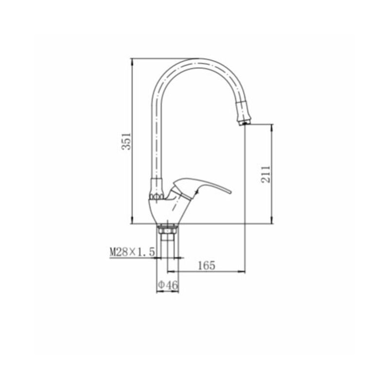 Смеситель для кухни с гибким изливом FASHUN A4403+A7257, серый