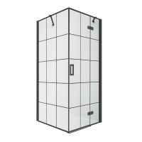 Душевое ограждение NEW TRENDY NEW RENOMA BLACK R 120x80x195 D-0385A/D-0164B (черный)